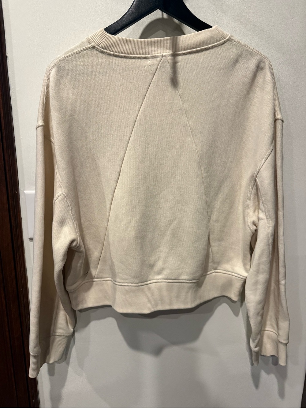 rag & bone Cream Crewneck Sweatshirt with Red "MORE LOVE" Embroidery - Picture 2 of 6